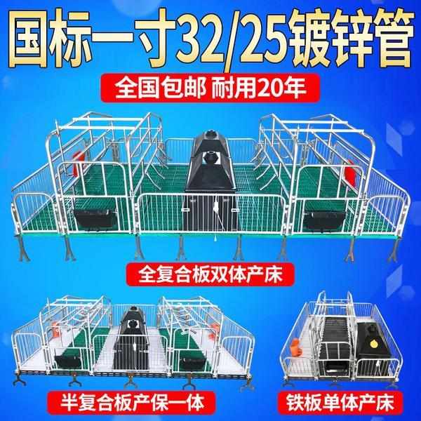 母猪产床包邮双体猪产床仔猪分娩床母猪产保一体产床定位栏保育床