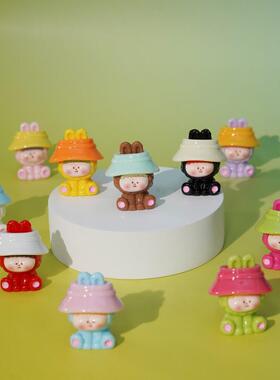 【夜光戴帽李四】一组10个颜色办公室书桌公仔潮玩