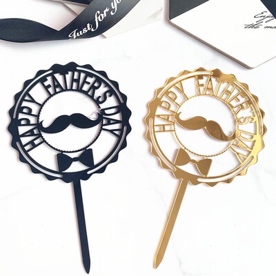 子领结父亲节亚克力蛋糕装饰