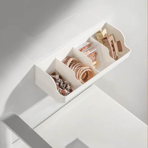 Wall-mounted Four-compartment Storage Box, Transparent Home