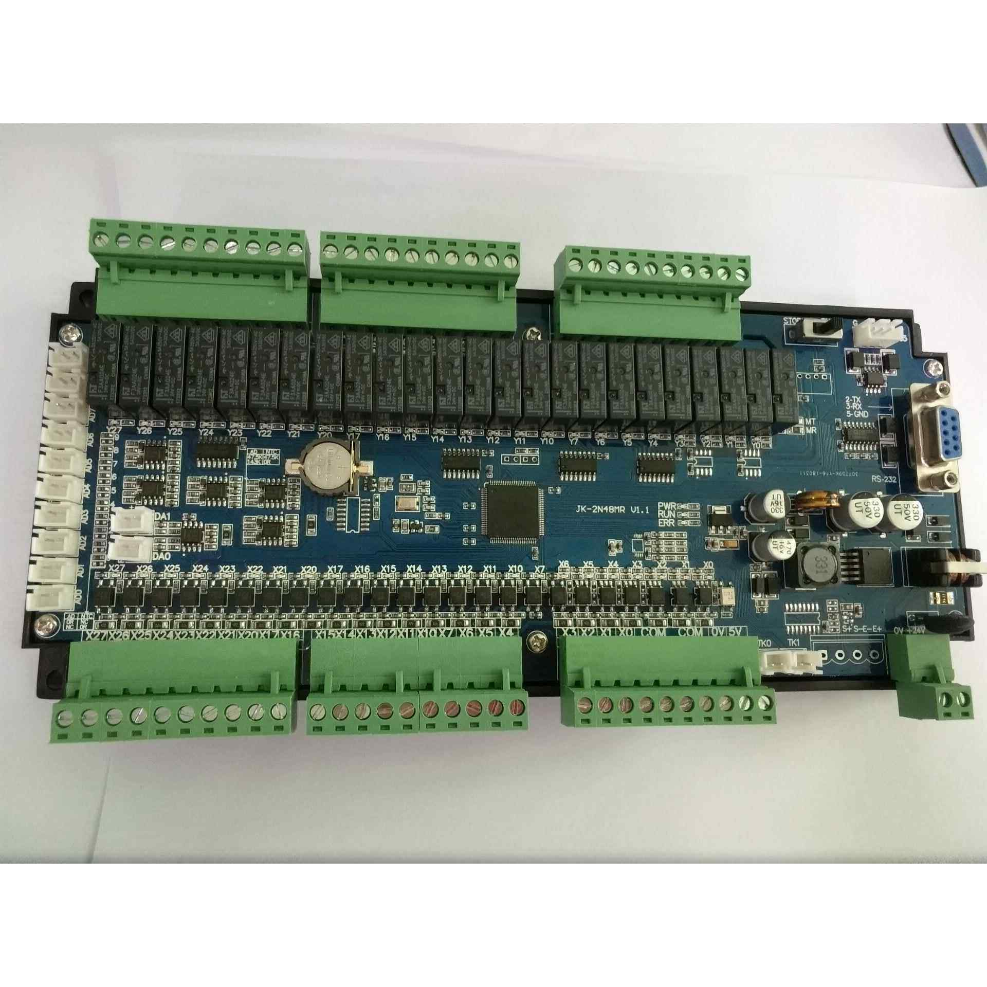 工控板PLC 板国产PLC替代 FX2N-48MR-10AD 2DA板式PLC 4轴带485