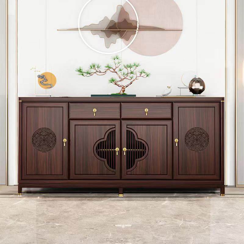 新中式餐柜实木家用储物收纳柜玄关柜乌金木现代客厅装饰柜鞋柜,住宅家具,餐边柜,淘宝优惠券,粉丝福利购,淘宝优惠卷