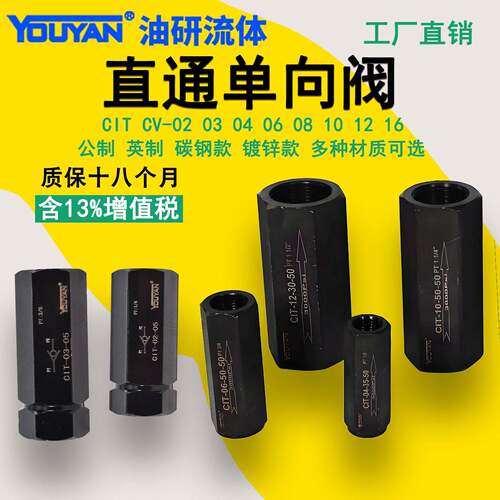 CIT-02-03-04-06-08-10-12-04-50-50止逆阀CV-03T 04T 06T 08T 16