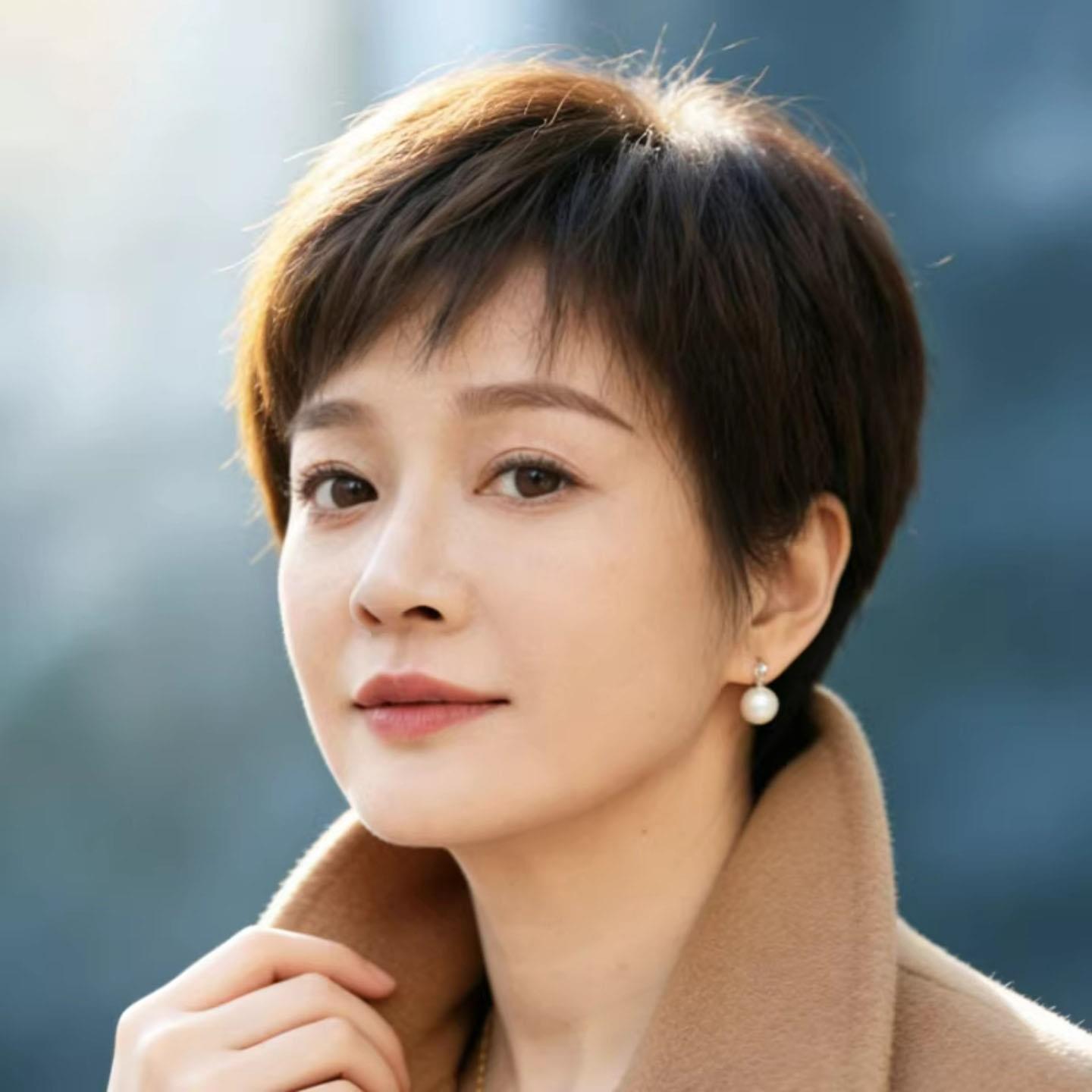 假发中老年女妈妈款全头套女真人发丝化疗光头薄款自然短发假发套