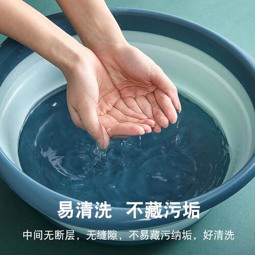 新款直销现货创意折叠盆 户外旅行便携式塑料水盆 洗脸洗衣洗菜脸
