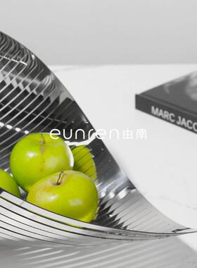 简约代创意弧形果盘摆件售托楼处客厅茶几盘摆件板现房样间装UFI