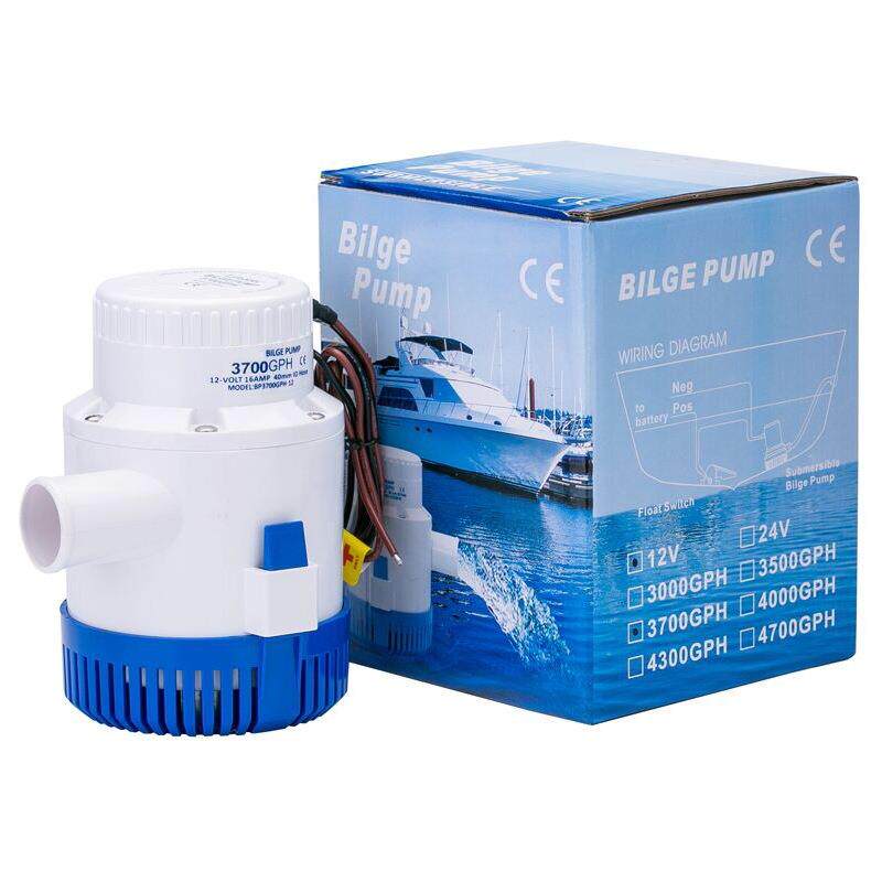 3000GPH大流量舱底泵直流潜水泵船用排水泵12V24V排污泵