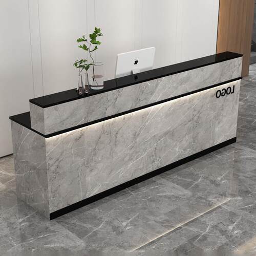 前台接待烤漆简约现代服装美容美发小型办公桌店铺收银吧台柜公司