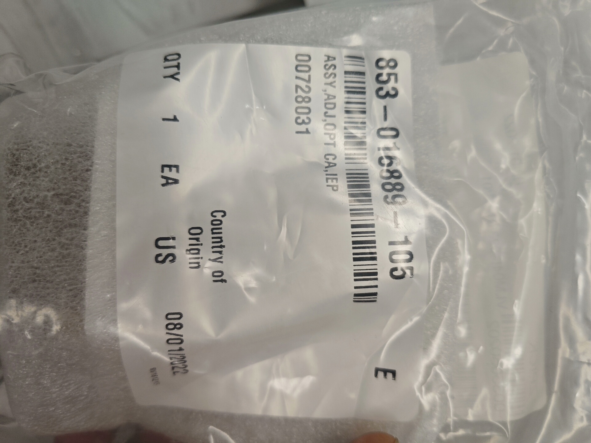 LAM备件型号853-016889-105，原厂包装未拆封，