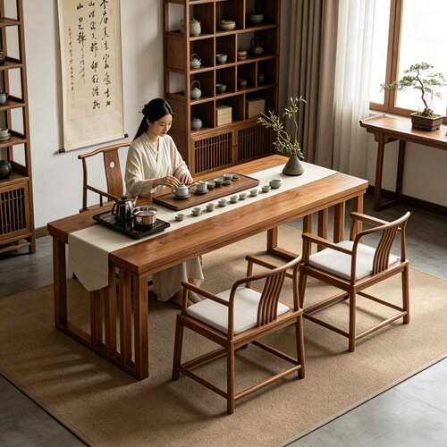 实木茶桌2026新款端客厅家用茶室泡茶桌现简约大板茶桌椅组合