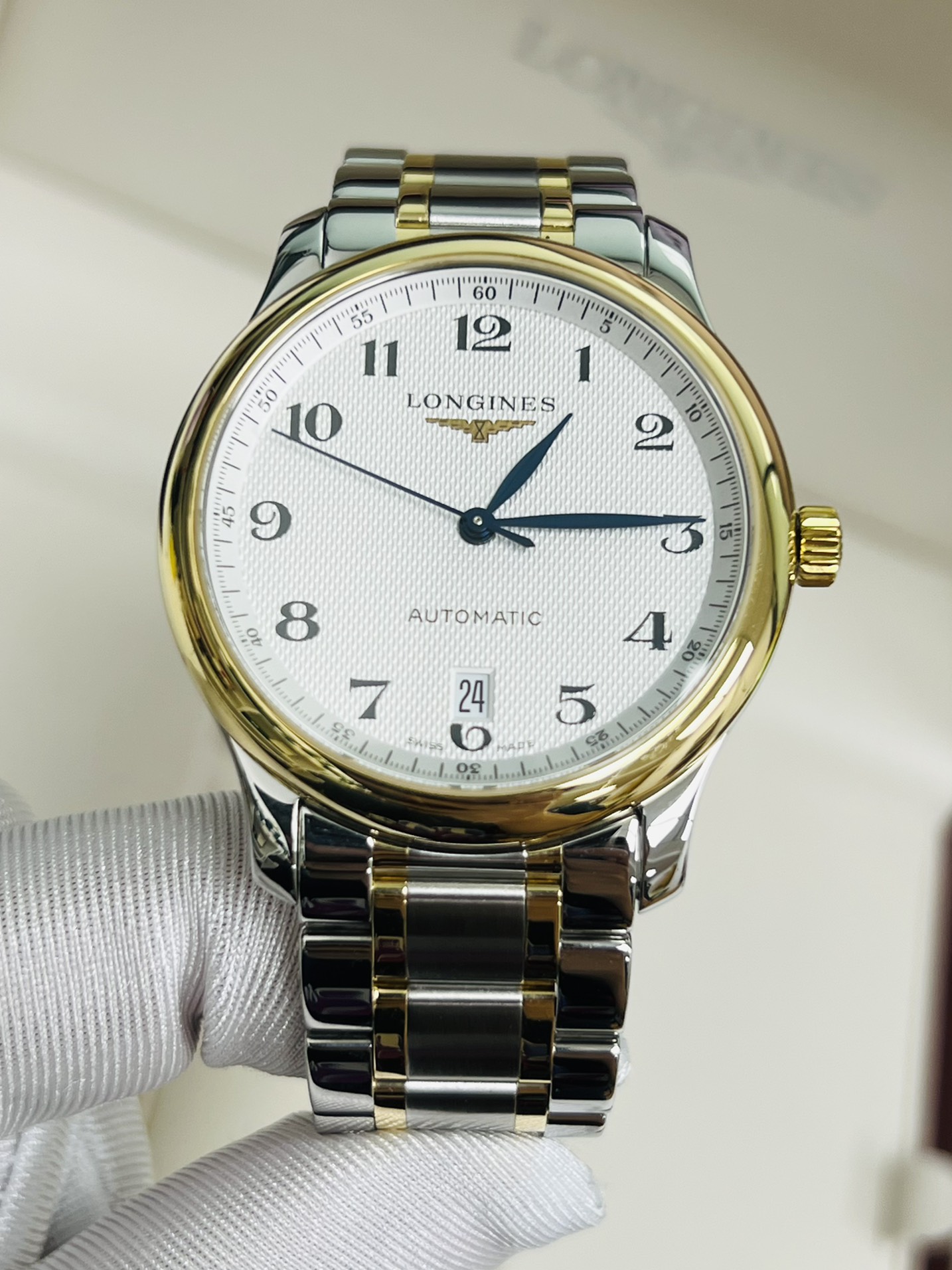 [9.8新]浪琴名匠手表18K金精钢自动机械男款腕表L2.628.5.78.7