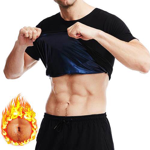 Large size men's sweatshirt sports short sleeved waist