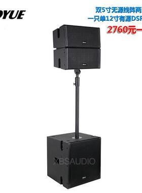 双5寸同轴线阵音箱迷你列音响单12寸数字有源DSP小线阵音箱低音炮