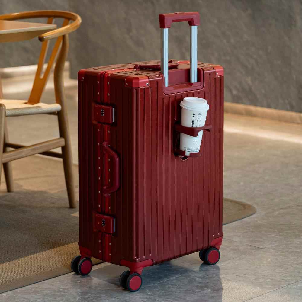 正品可坐人行李箱PCabs结+实耐用拉杆加直密角硬铝框旅行码30厚20