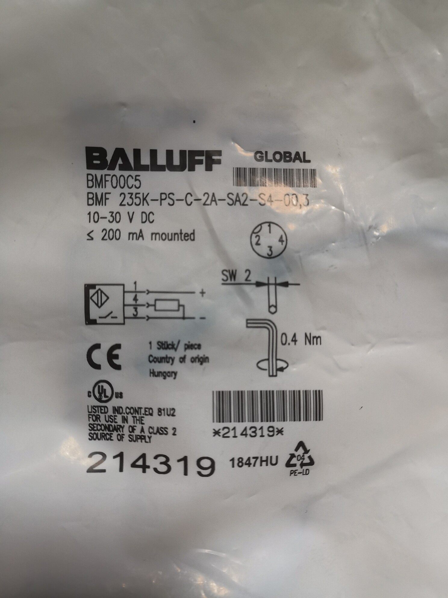 BMF00C5 BMF235K-PS-C-2A-SA2-S4