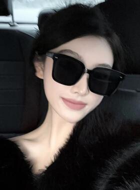 新款太阳眼镜女高级感ins网红偏光防晒太阳眼镜大框圆脸显瘦眼镜