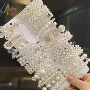 .Pearl hair accessories clips hairclips Women pin Barrettes