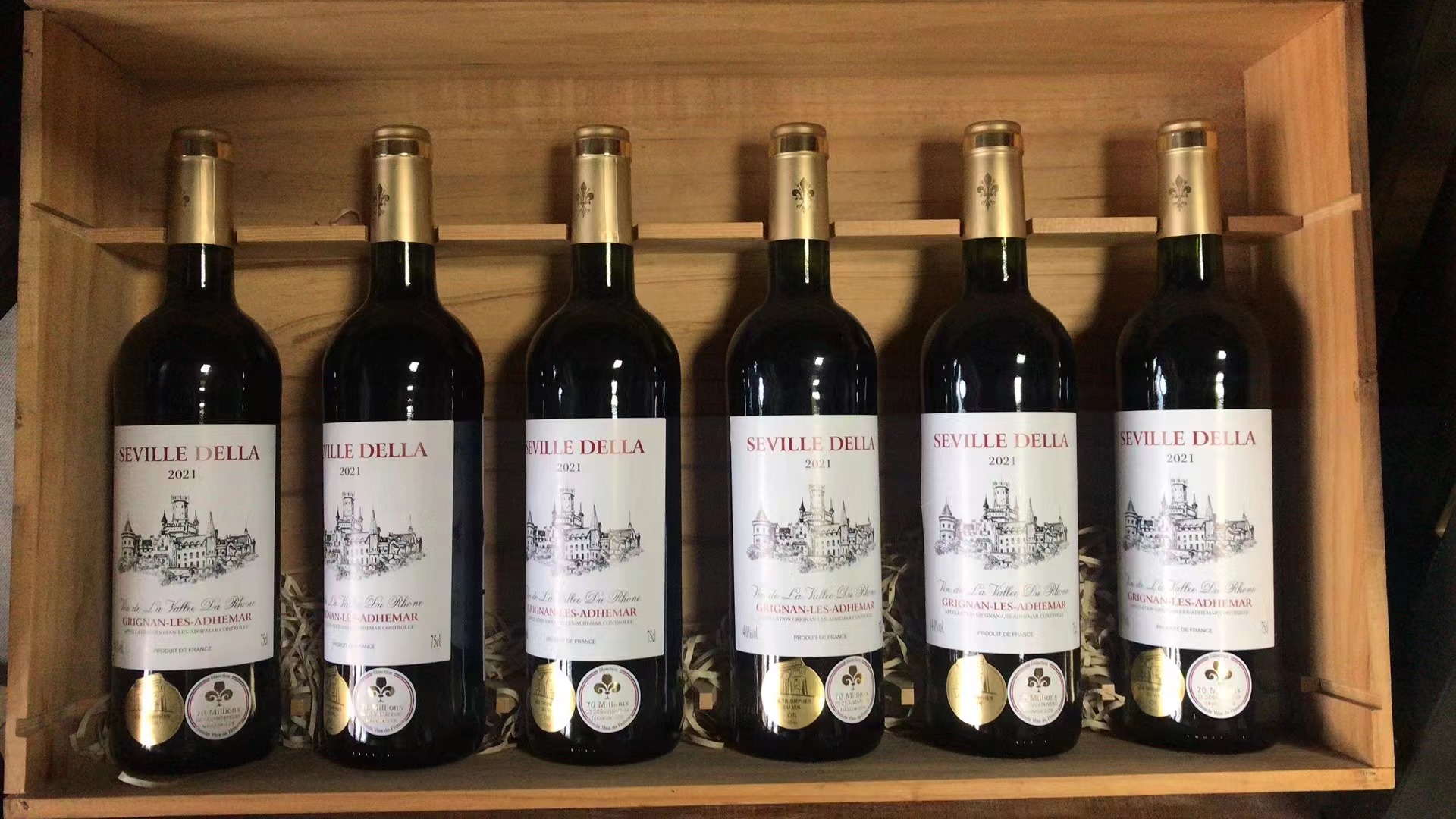 法国原瓶进口【5箱30瓶】赛维德拉·罗纳河谷14度AOP级干红葡萄酒