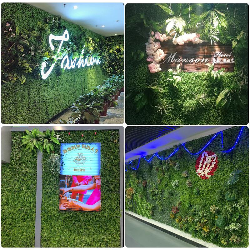 厂家 仿真植物墙草坪假绿植背景墙面 门头店招牌装饰塑料花墙