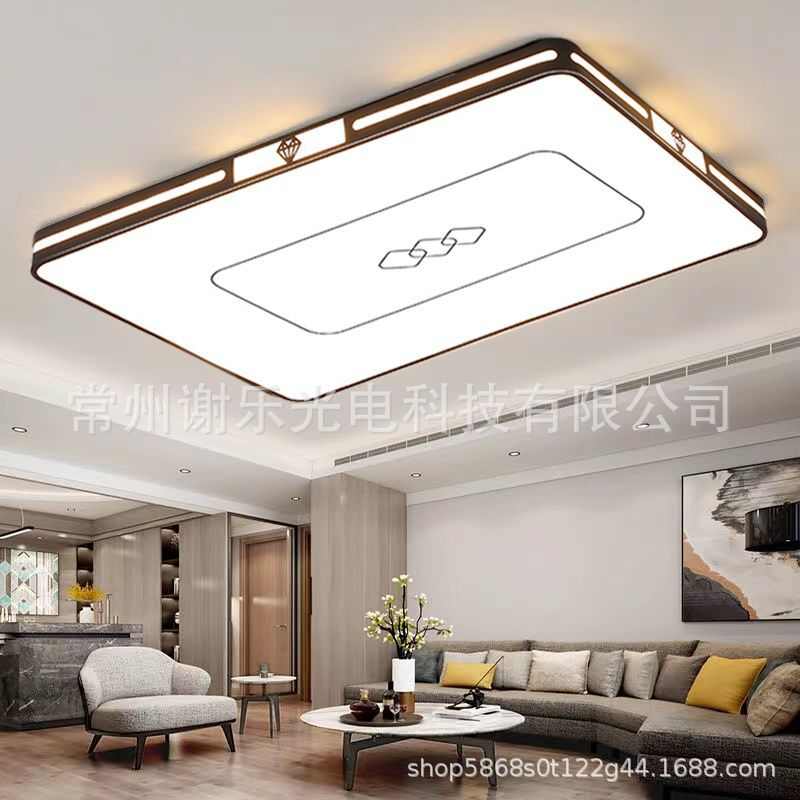 新款超薄LED吸顶灯语音智能客厅灯现代简约卧室灯长方形圆形灯具