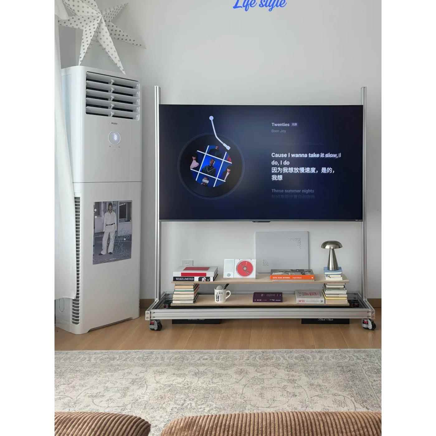 铝型材海洋板电视架万能模块化组合免漆环保快装地柜自由伸缩尺寸