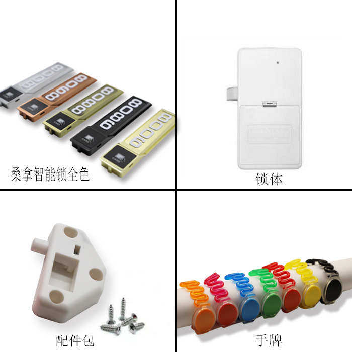 桑拿房洗浴中心更衣柜感应锁健身房瑜伽储物柜智能电子防水柜锁