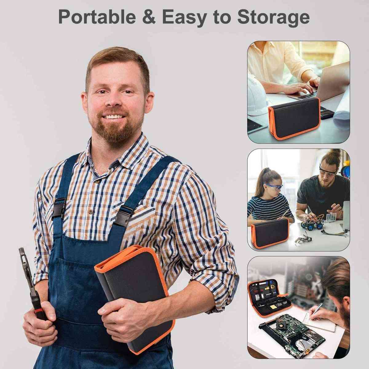 热卖60w调温电烙铁万用表套装内热式烙铁56件套焊接工具包