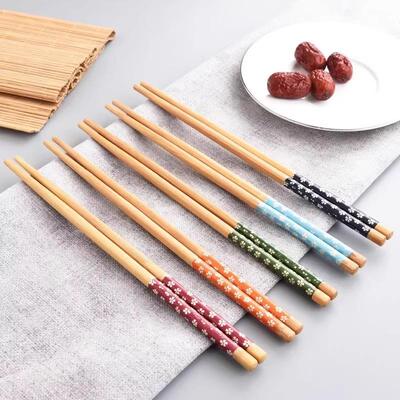Natural Bamboo and Wood Chopsticks for Restaurants, Unpainte