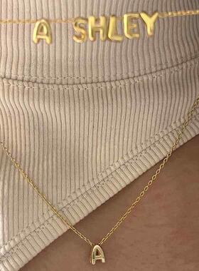 精致的迷你泡泡字母项炼镀金气球首饰件