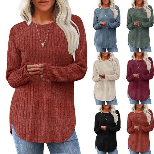 Women'S Oversized Sweaters 2026 Long Sleeve Waffle Knit