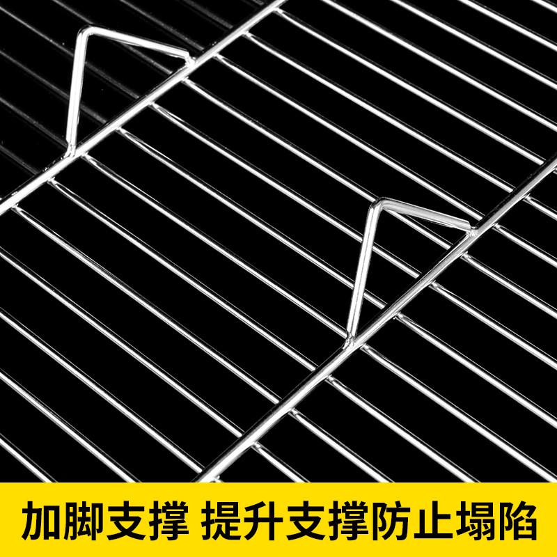 不锈钢猪肉架网格网加粗商用摆肉陈列架子面包烘焙冷却架烧烤网架