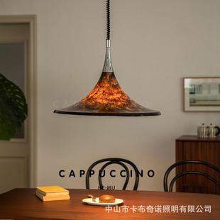 THE MAZAY中古餐厅吊灯升降复古彩绘客厅岛台书房主灯设计伸缩灯