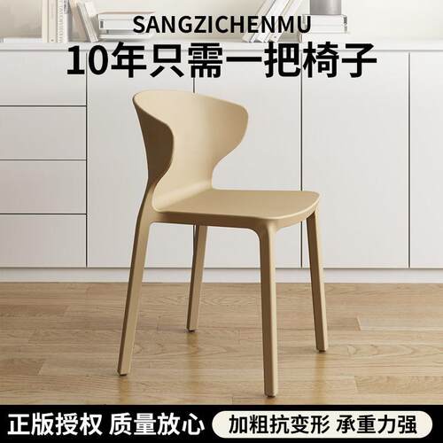 塑料椅子加厚现代家用餐厅简约餐桌商用靠背椅可叠放收纳环保椅子