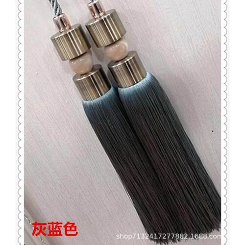 束带装饰新简约绑绳吊 流苏customized穗窗帘中式挂扎绑带球现代