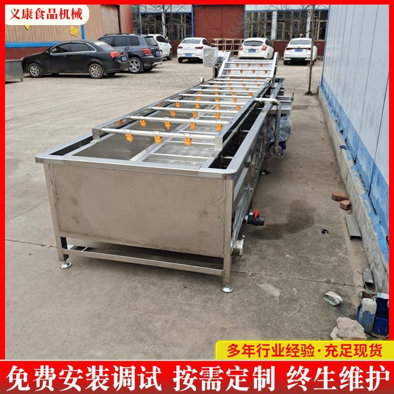 商用蔬菜气泡清洗机海鲜翻浪清洗去泥设备大枣连续式清洗设备