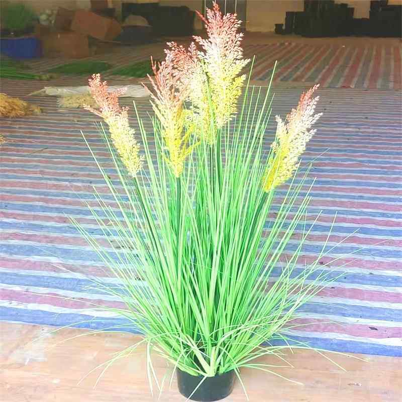 直销仿真草植物盆栽洋葱草芦苇野谷草扫把头景观婚庆厨窗摆件