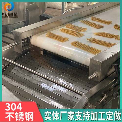 商用兰花干串油炸机 自动控温豆干串油炸设备 时产2万串