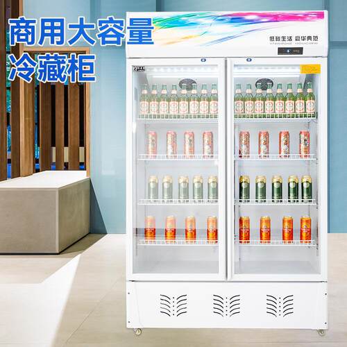 饮料柜冷藏超市玻璃门展示柜蔬菜酒水柜单双三门饮料柜冰柜大容量