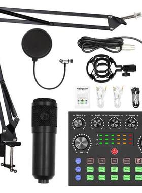 Bm800 condenser microphone + V8 sound card computer recordin