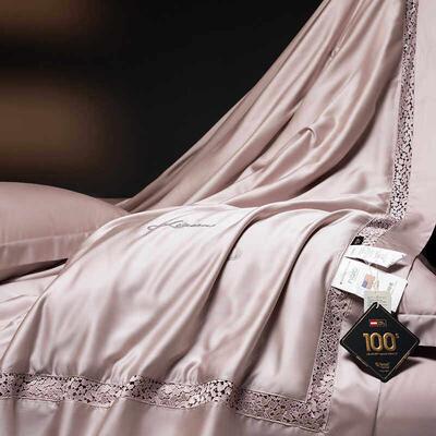 A类100支进口LF兰精天丝夏凉被四件套简约纯色凉感机洗空调薄被子