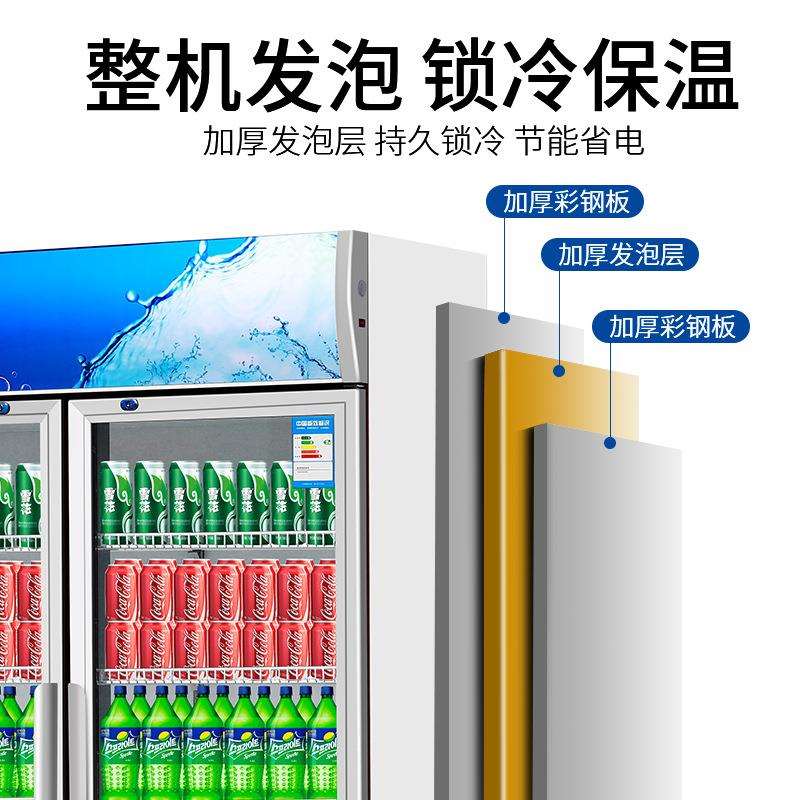 冷藏饮料展示柜商用水果保鲜柜立式单门双开门冰柜冰箱超市啤酒柜