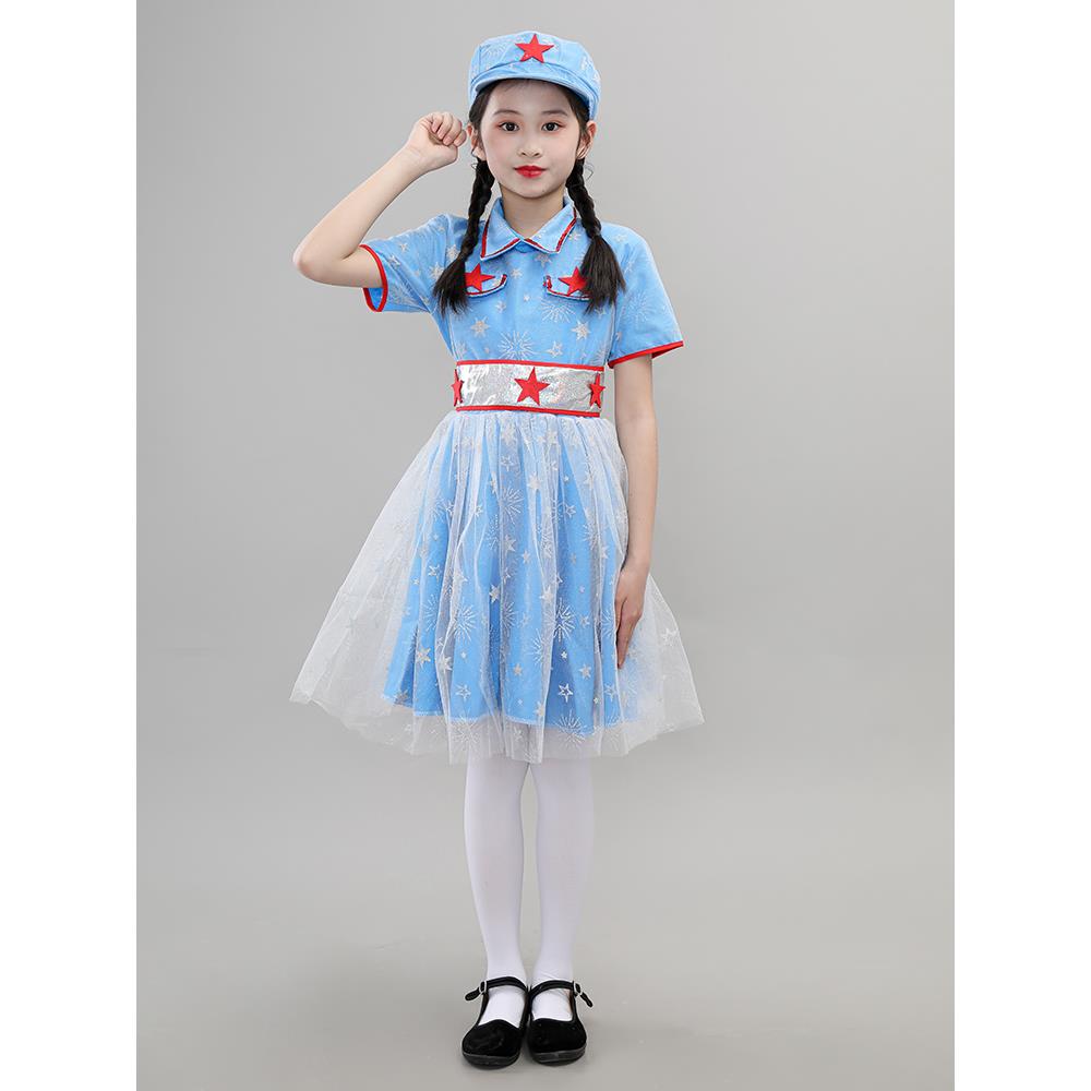 正品儿童小红军演服男女学生八路军出战抗红歌合唱六一气舞蹈表洋