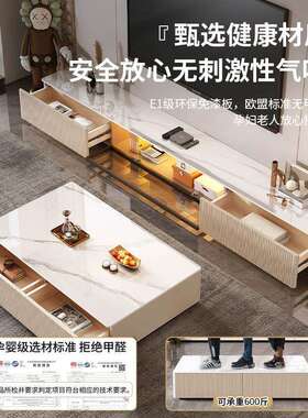 柜m岩板电视柜现代简约客厅落家用2F779S99H025地小户型茶几电视