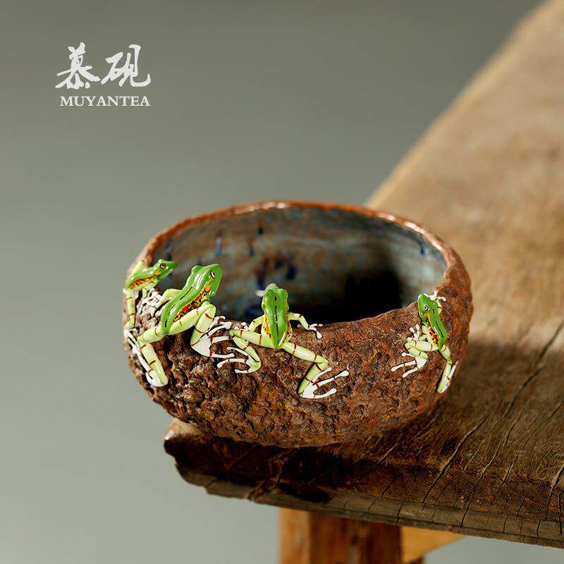 慕砚手工老岩泥茶洗曾鹏程青蛙建水陶瓷家用茶具水盂大号水洗茶渣