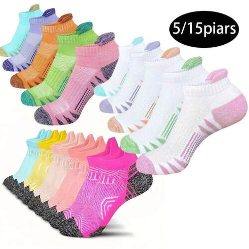 Women 5 Pair Compression Ankle Socks Breathable Leisure