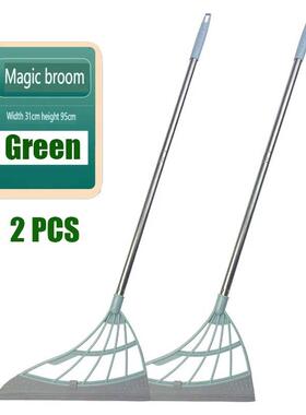 2PCS/Set Silicone Magic Broom Window Washing Wiper Squeegee