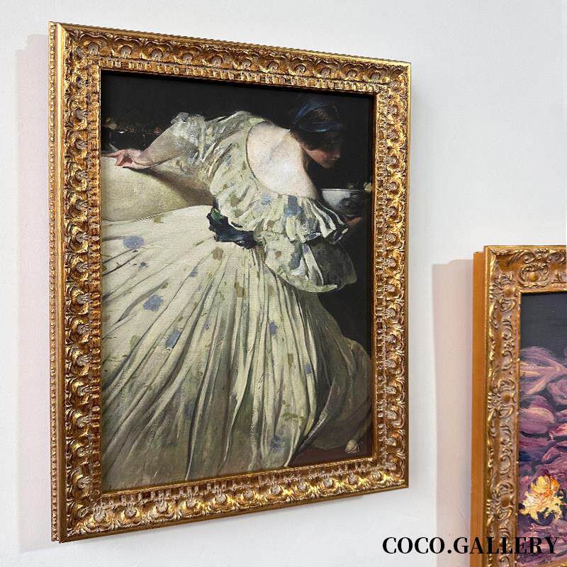 可可的画廊法式中古小众定制艺术古典人物挂画客餐厅玄关装饰画