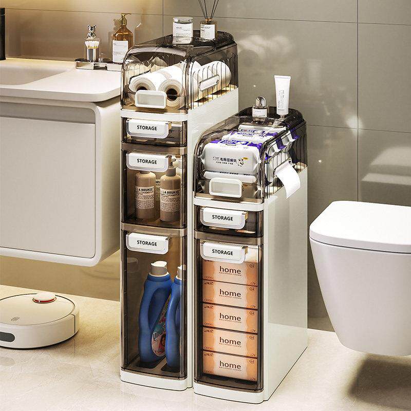 卫生间夹缝收纳柜浴室置物架洗手间窄缝隙储物柜子厕所马桶侧边柜