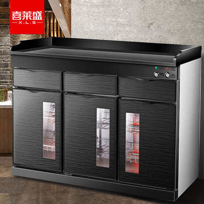 喜莱盛商用茶水消毒柜大理石台面 餐边柜双门带抽屉ZTP300-D5