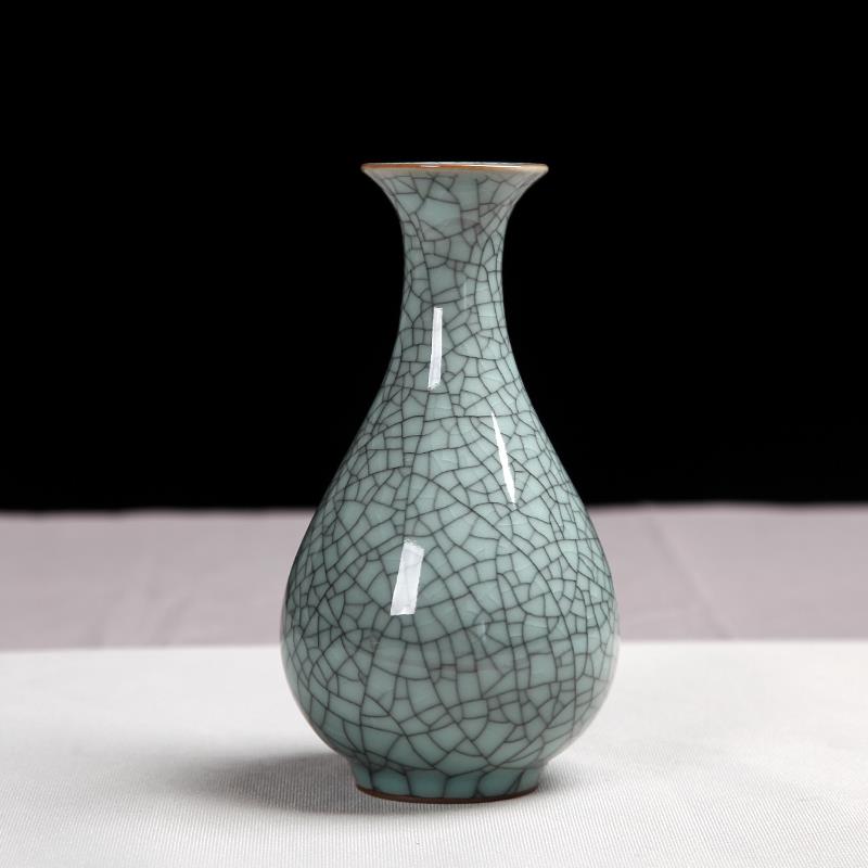 正品陶淘青瓷花瓶瓷简现代客厅家居插花意欧式干花小摆件装创饰约